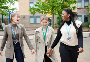 Female Student Relaxing At Abbey College Cambridge