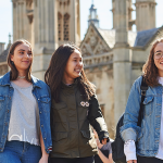 Abbey DLD Students Walking In Cambridge