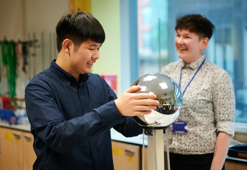 Hong Kong Student In Physics Class At Abbey College Manchester