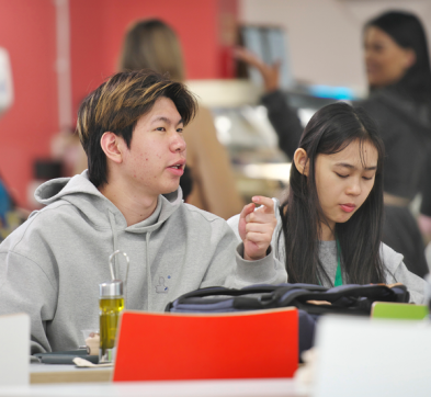 Students In The Dining Room At Abbey College Cambridge