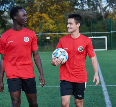 Students Playing Football At Abbey College Manchester