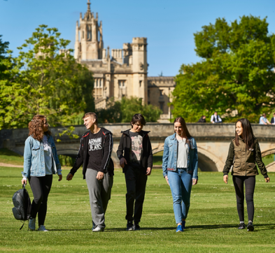 Students Walking In Cambridge City Centre