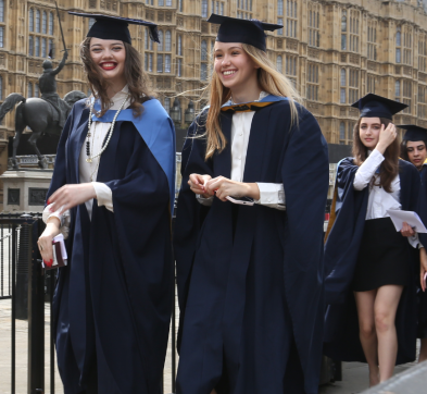 DLD Students Walking outside house of Parliament