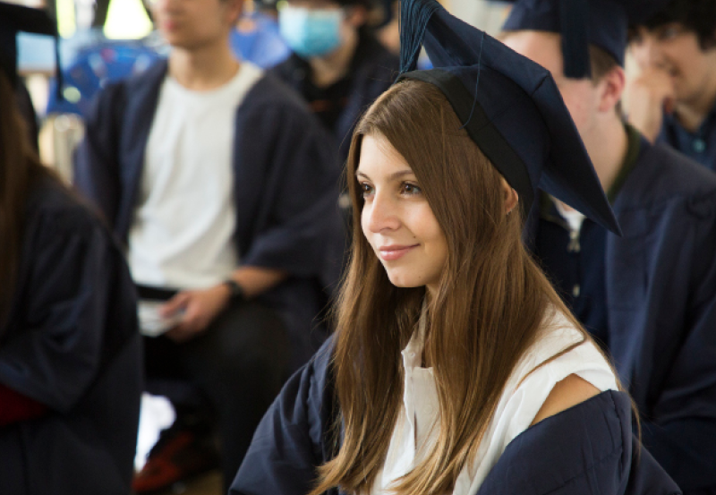 Female Foundation Student At Graduation Ceremony