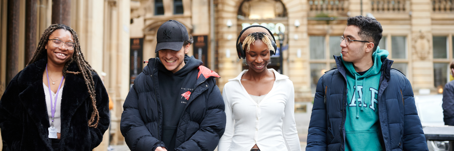 Students on day 1 at Abbey College Manchester.