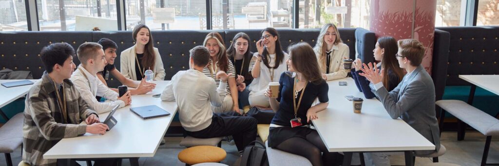 DLD Students in the Dining Hall.